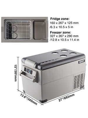 Portable Car Refrigerator Freezer 12V Compressor Cooler 20L–55L