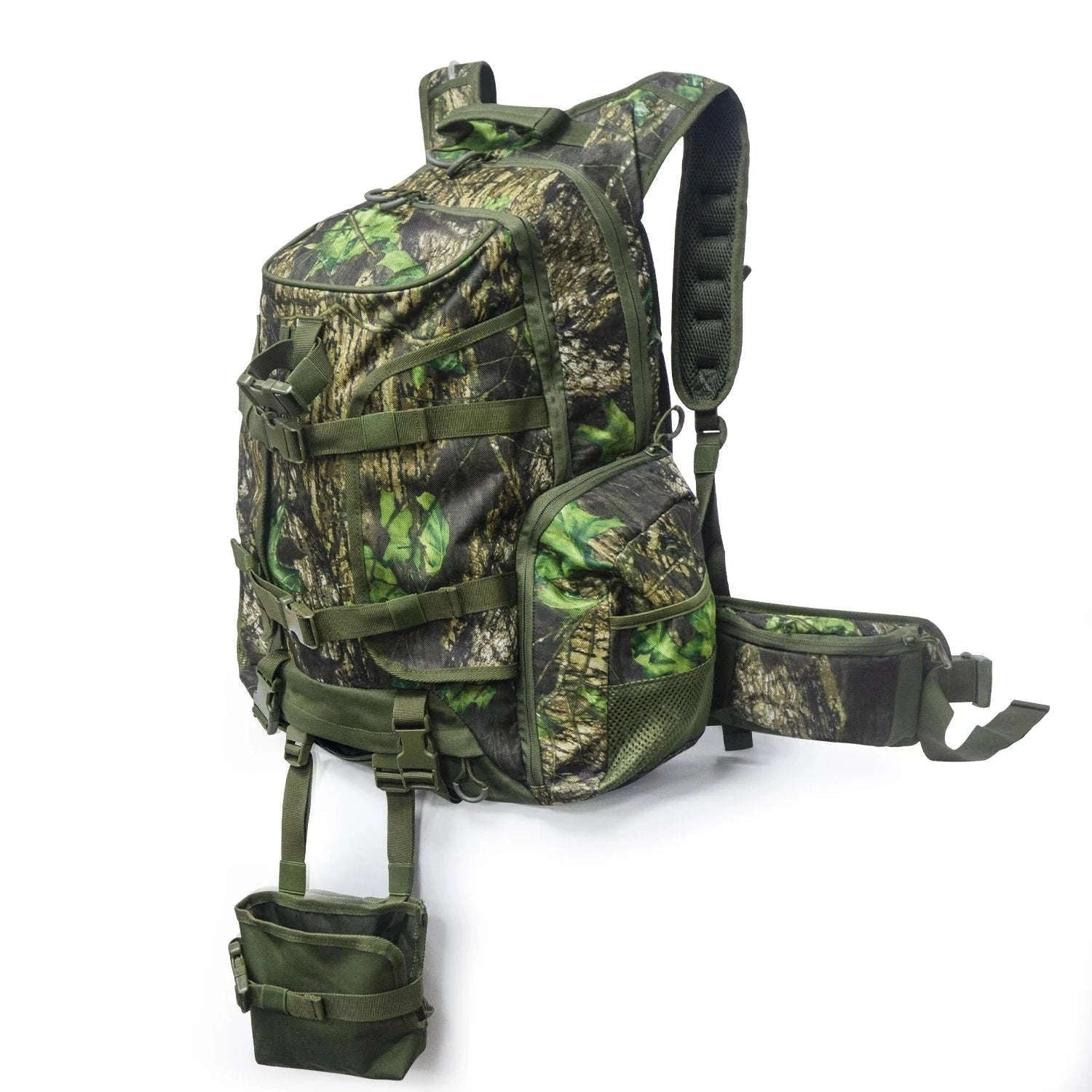 35L Hunting Backpack for Rifle, Bow and Gear Storage-Green
