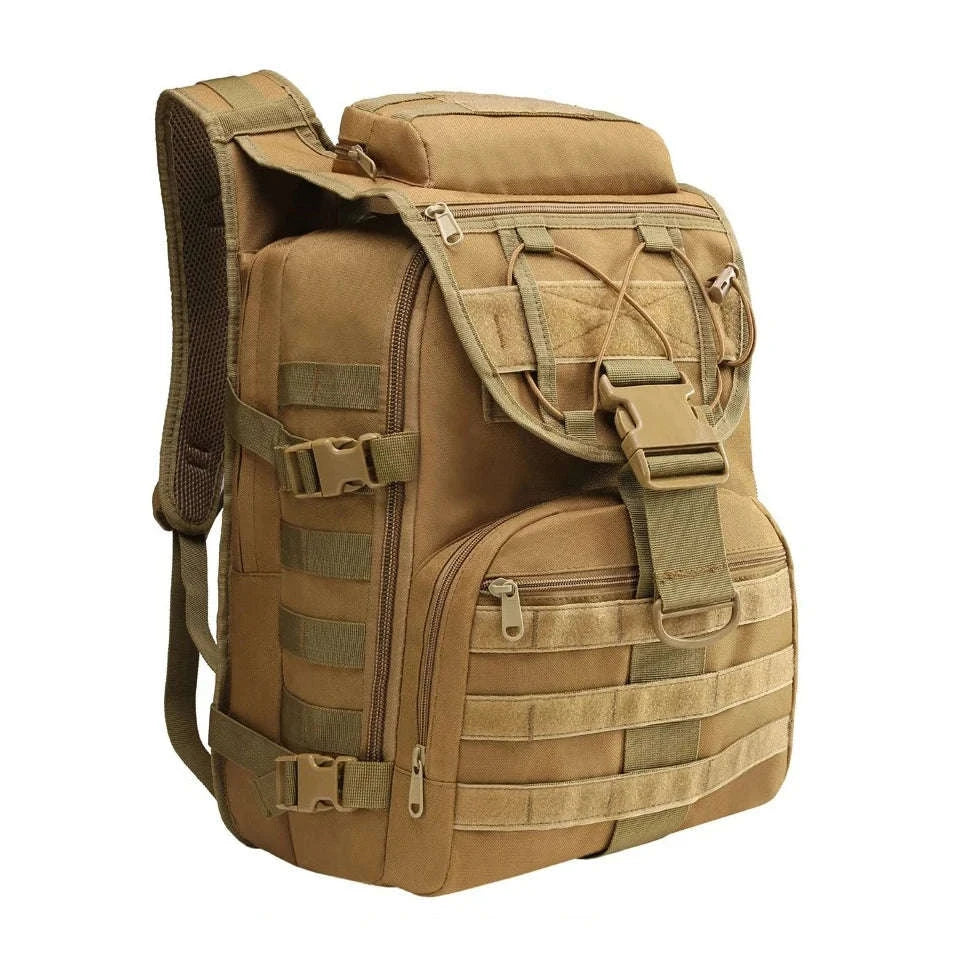35L Large Capacity Tactical Backpack for Camping and Hiking-Black / United Kingdom