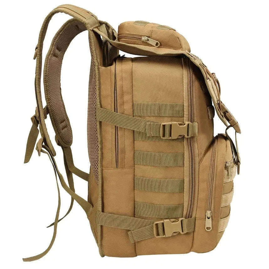 35L Large Capacity Tactical Backpack for Camping and Hiking-Black / United Kingdom