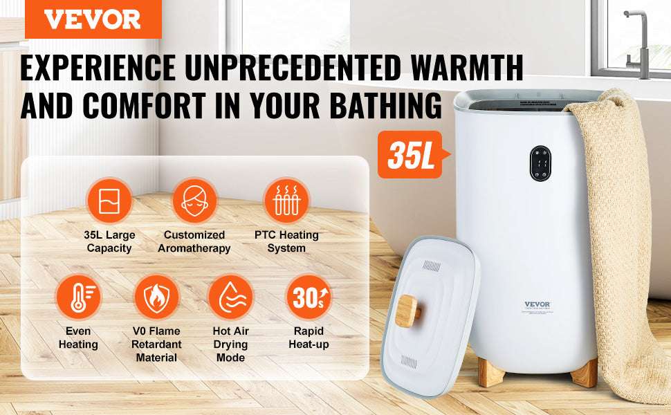 35L Towel Warmer Bucket with Fast Heating & Drying Modes-35L / CZECH REPUBLIC