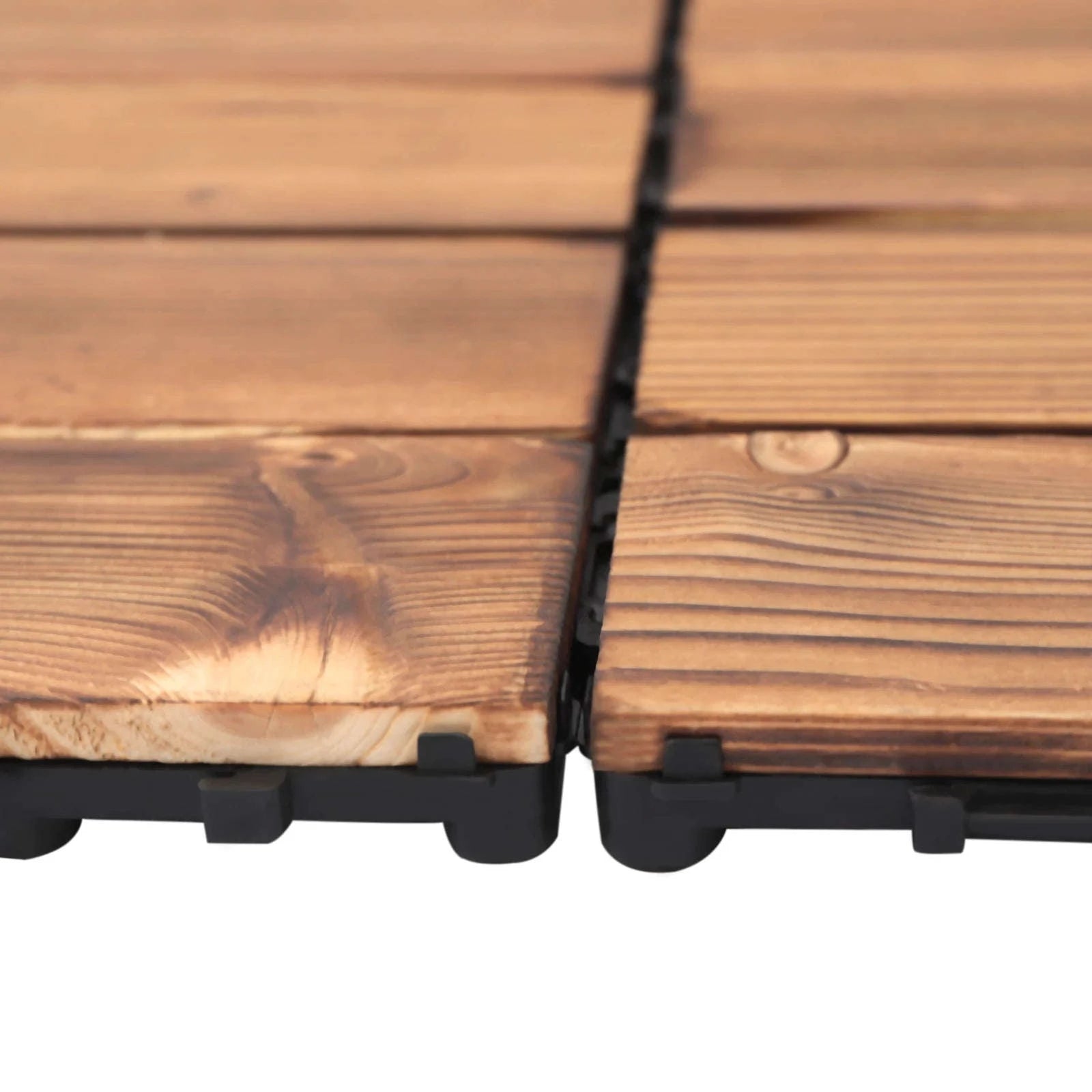 36-Piece Outdoor Wooden Flooring Tiles Set-Chocolate / GERMANY
