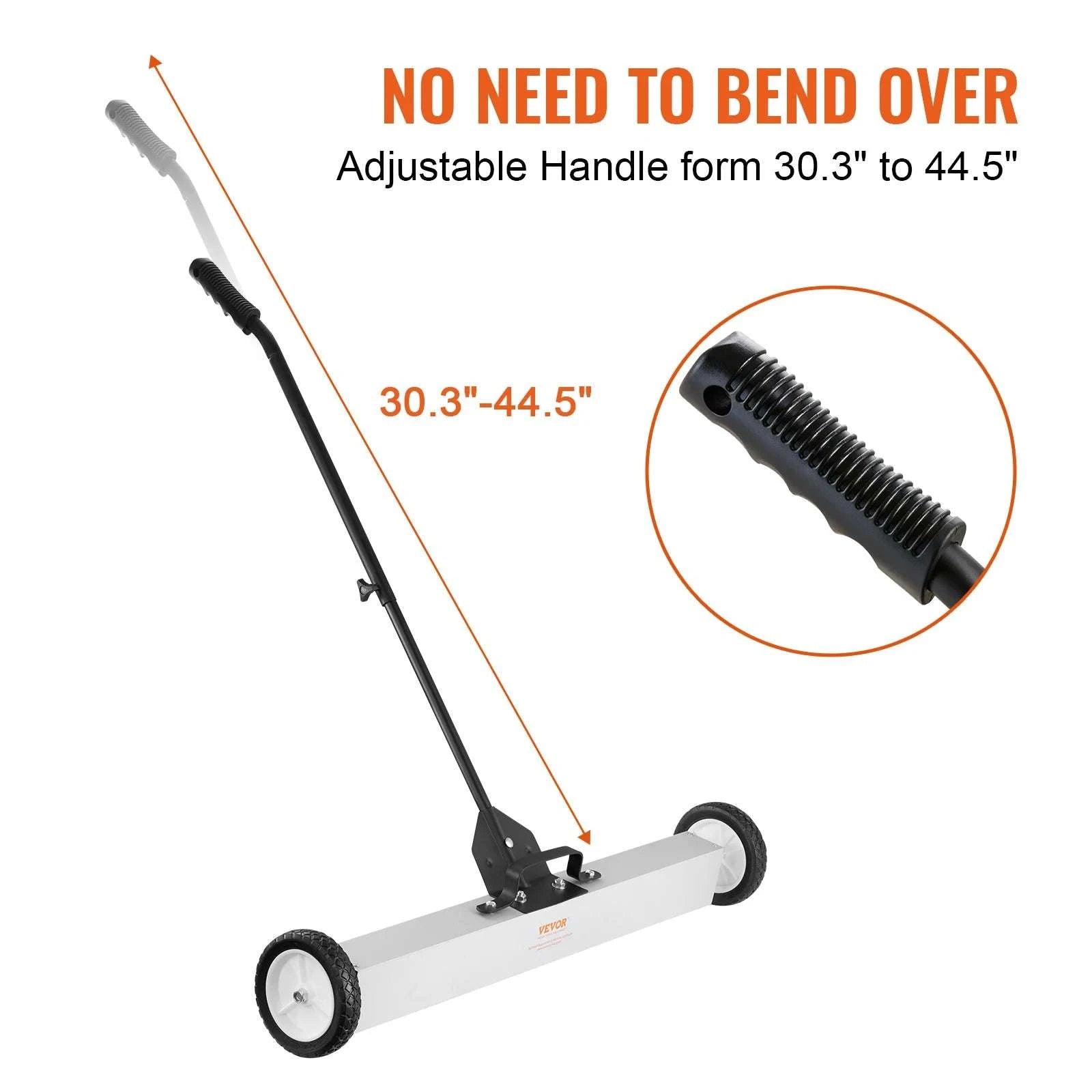 36" Rolling Magnetic Sweeper with Wheels & Adjustable Handle-23.6in 45lbs MAX / United States