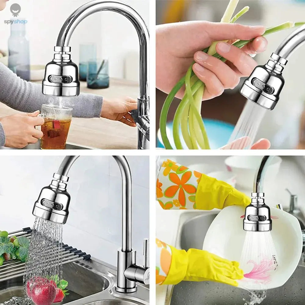 360 Degree Swivel Kitchen Faucet Aerator Adjustable Dual Mode Sprayer Filter Diffuser Water Saving Nozzle Bath Faucet Connector Spy-shop.com