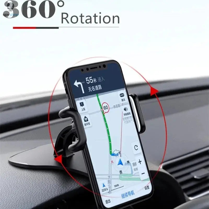 360 Rotatable Car Phone Holder Universal Cell Phone Stands Car Rack Dashboard Support for Auto Grip Mobile Phone Fixed Bracket Spy-shop.com