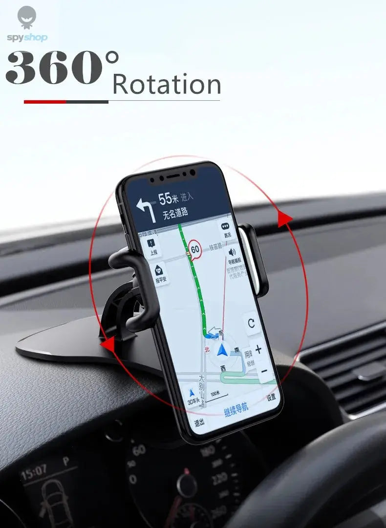 360 Rotatable Car Phone Holder Universal Cell Phone Stands Car Rack Dashboard Support for Auto Grip Mobile Phone Fixed Bracket Spy-shop.com