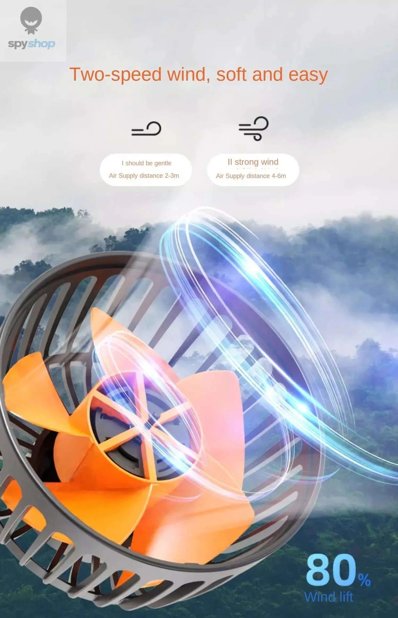 360° Adjustable Car Fan-3 Head 24V Car cigar