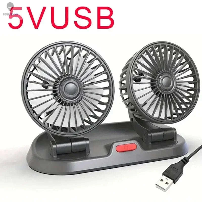 360° Adjustable Car Fan-3 Head 24V Car cigar