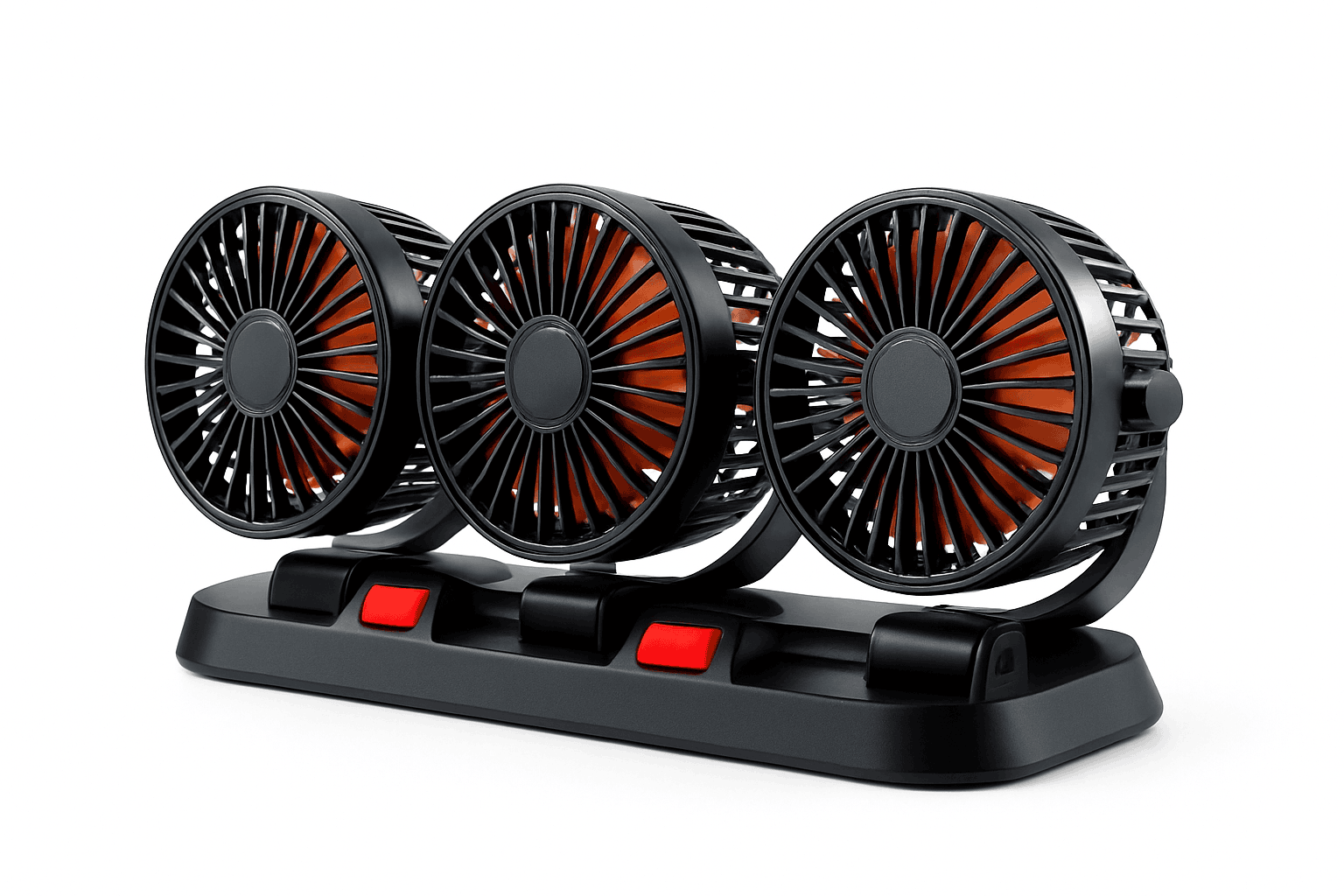 360° Adjustable Dual Head Car Fan with USB & 12V/24V Power-United States / 2 Head 12V Car cigar