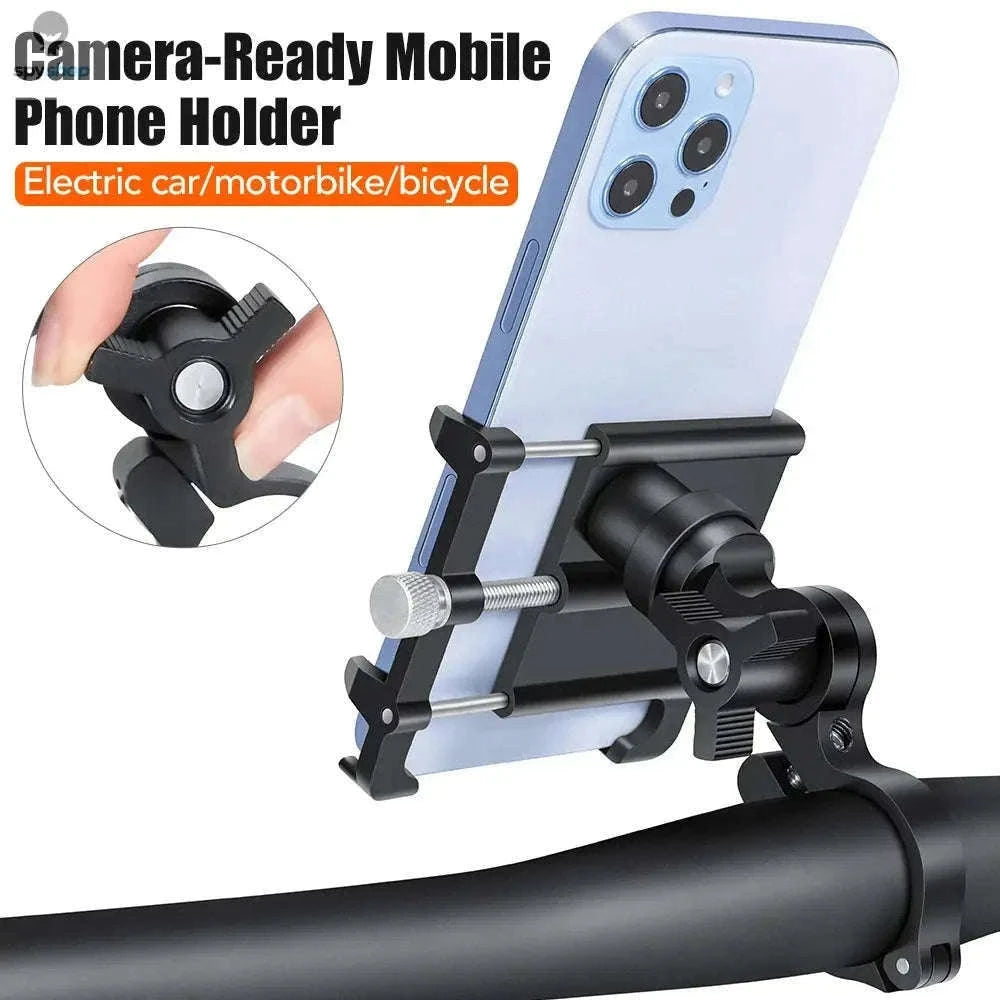360° Aluminum Bike Phone Holder with Secure Mechanical Lock-HOL240