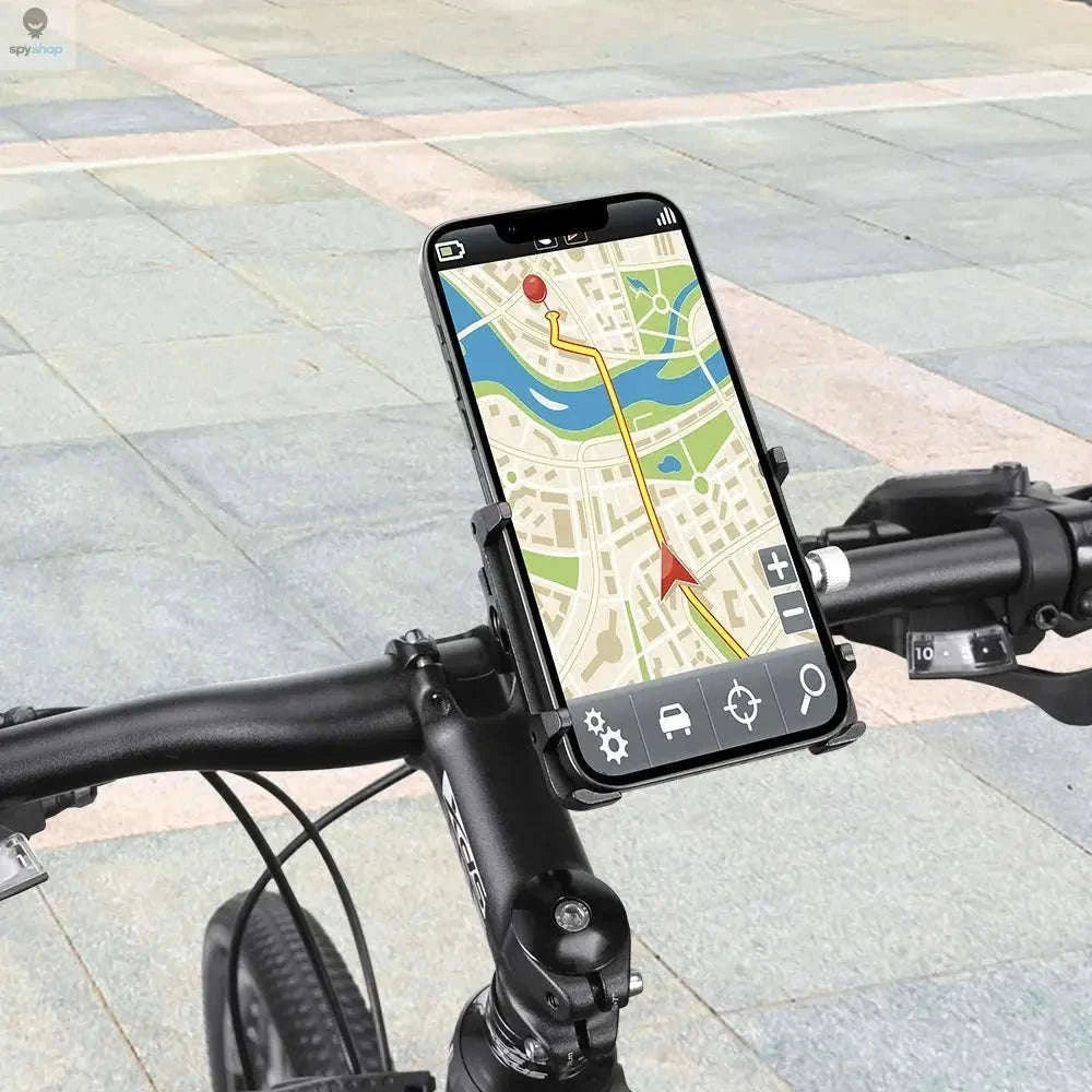 360° Aluminum Bike Phone Holder with Secure Mechanical Lock-HOL240