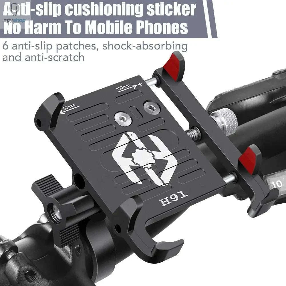 360° Aluminum Bike Phone Holder with Secure Mechanical Lock-HOL240