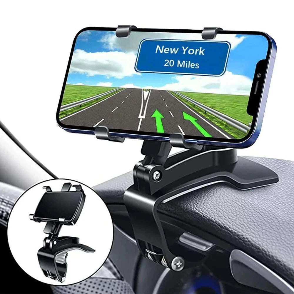 360° Rotatable Car Phone Holder Clip with Adjustable Mount-United States