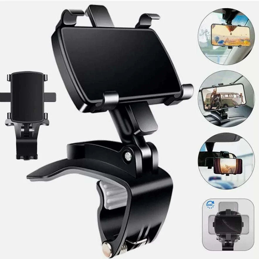 360° Rotatable Car Phone Holder Clip with Adjustable Mount-United States