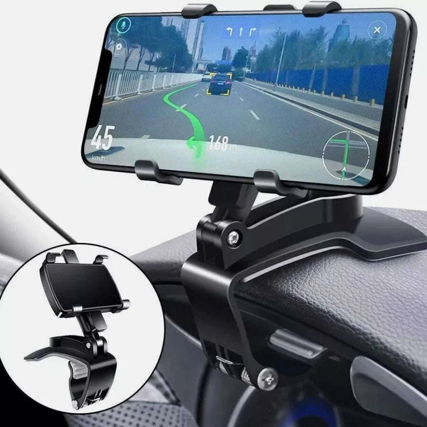 360° Rotatable Car Phone Holder Clip with Adjustable Mount-United States