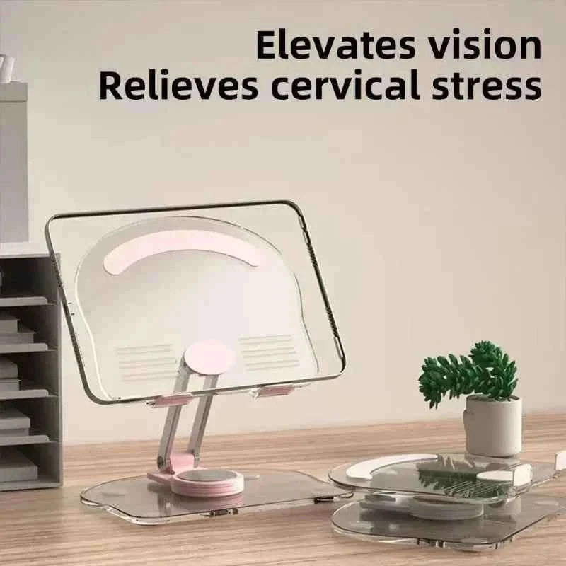 360° Rotating Adjustable Folding Tablet Stand for 4.7-13 Inch Devices-white