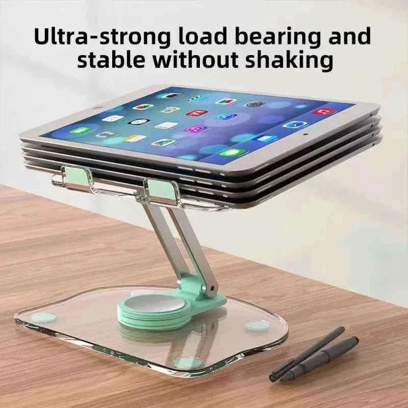 360° Rotating Adjustable Folding Tablet Stand for 4.7-13 Inch Devices-white