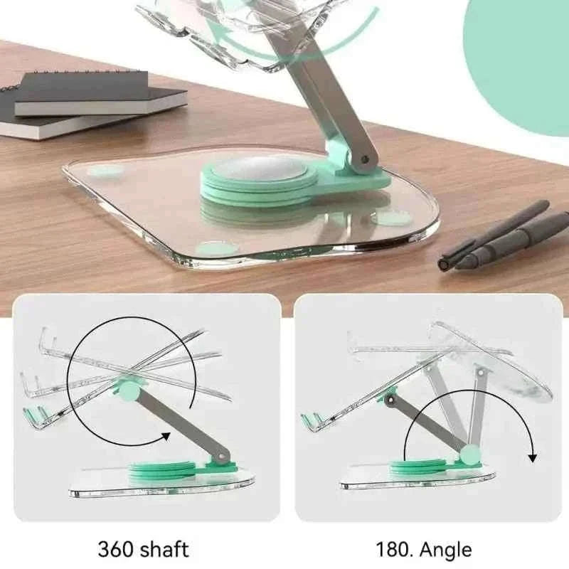 360° Rotating Adjustable Folding Tablet Stand for 4.7-13 Inch Devices-white