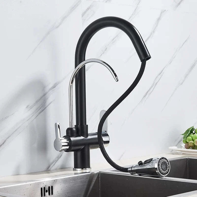 360° Rotating Filter Kitchen Faucet – Black Mixer-Chrome B / United States