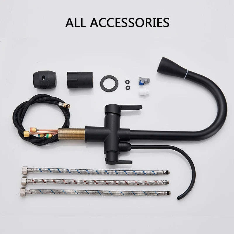 360° Rotating Filter Kitchen Faucet – Black Mixer-Chrome B / United States