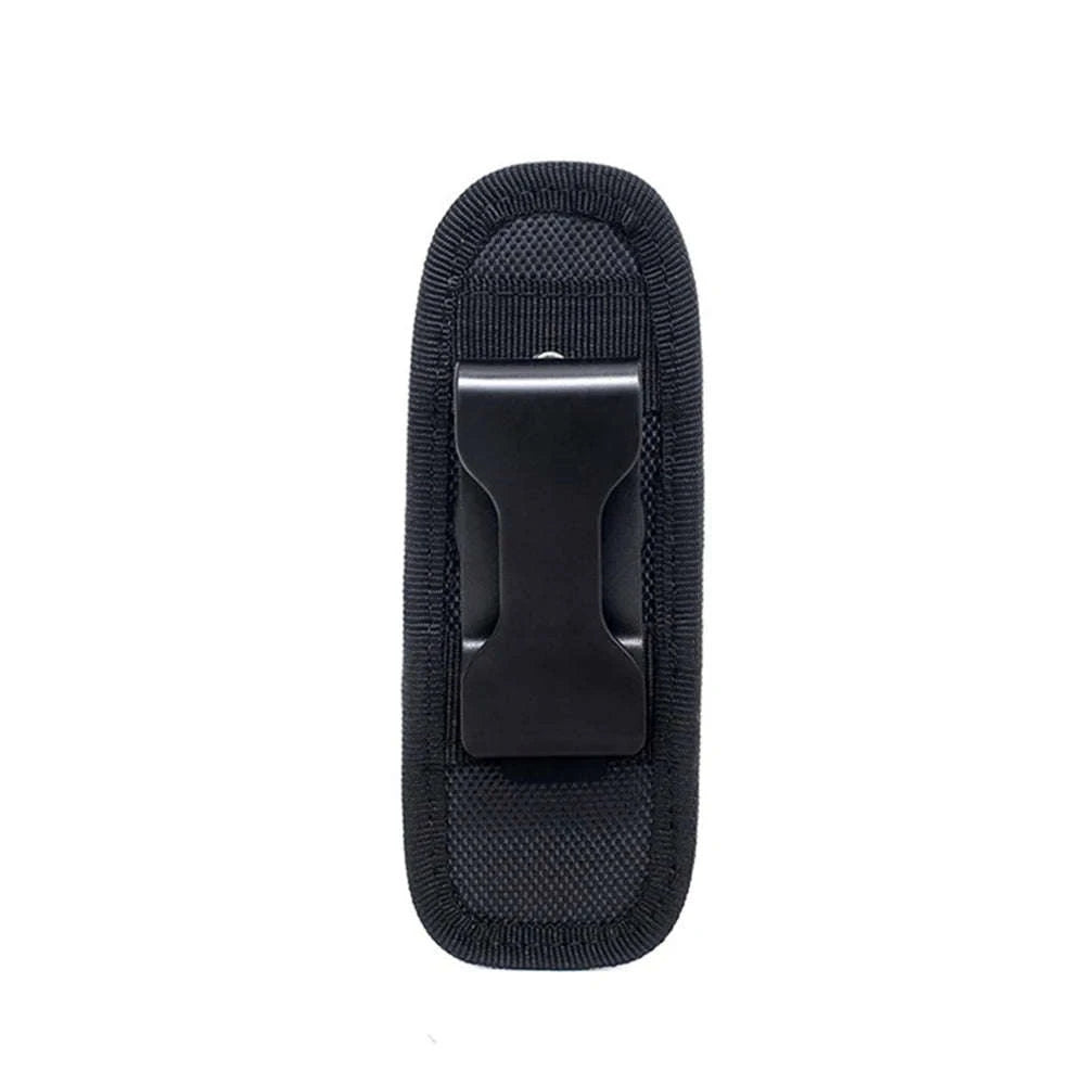 360° Rotating Flashlight Pouch Belt Holster Nylon Torch Holder-Black