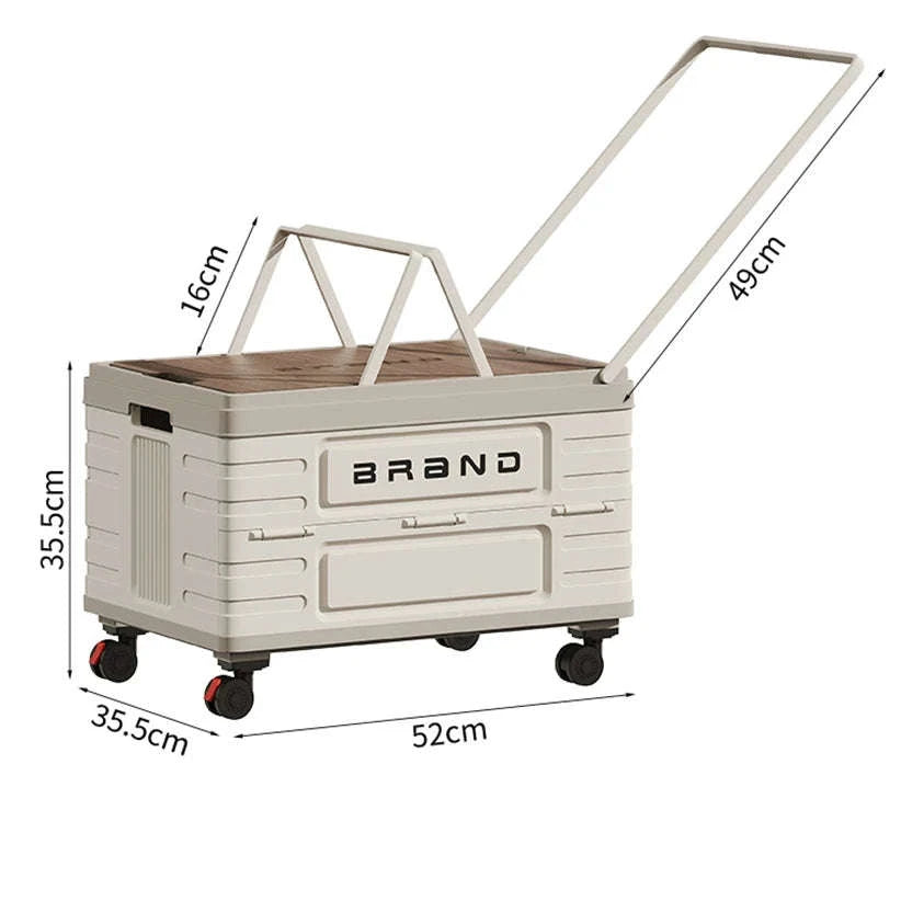 360° Rotating Foldable Storage Cart with Silent Locking Wheels-United States