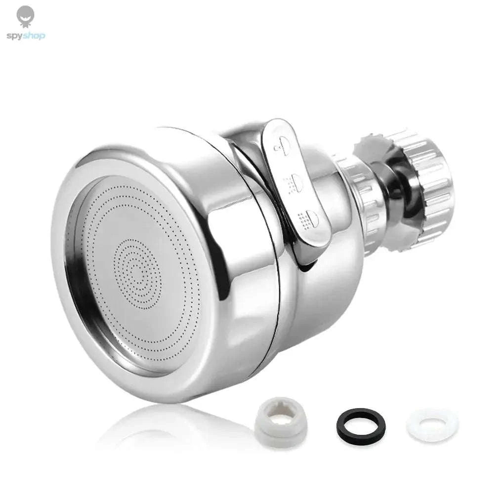 360° Swivel Kitchen Faucet Aerator – Dual-Mode Spray, Anti-Splash Upgrade-Sliver