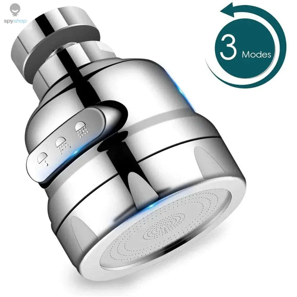 360° Swivel Kitchen Faucet Aerator – Dual-Mode Spray, Anti-Splash Upgrade-Sliver