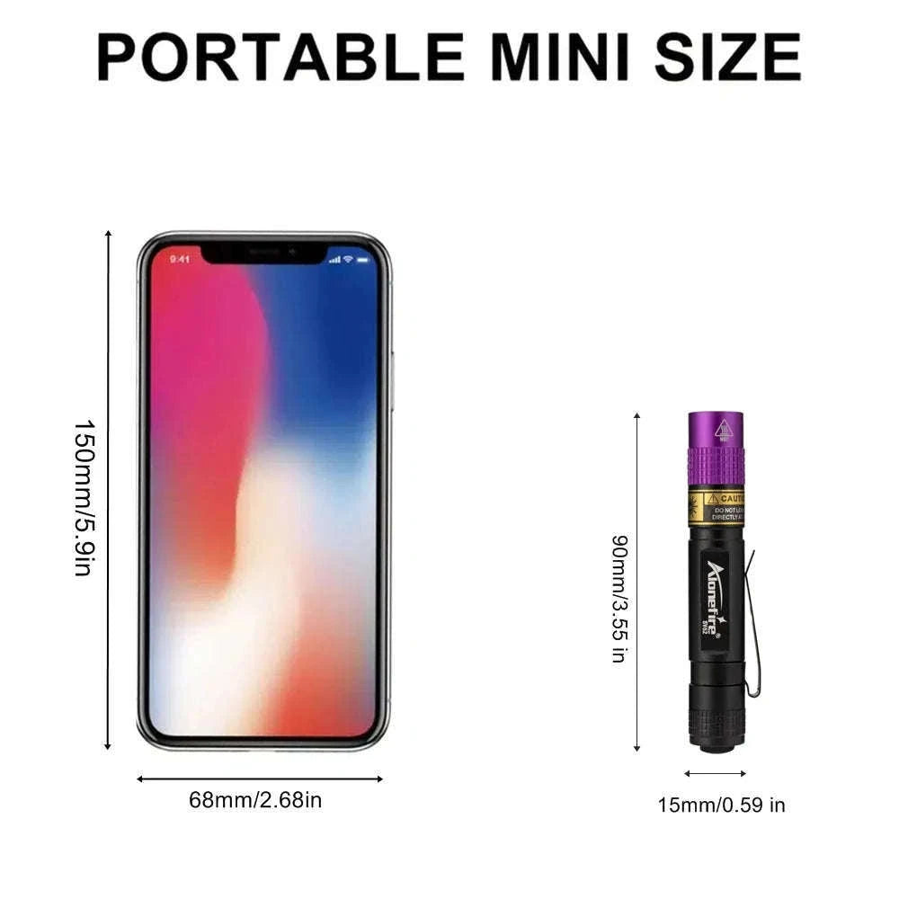 365/395nm UV Flashlight Mini Blacklight Detector-SV62 365NM