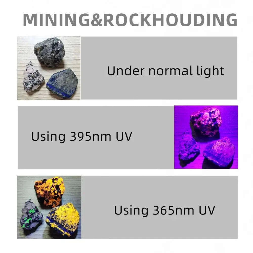 365nm Mini UV Blacklight Flashlight USB Rechargeable-365nm