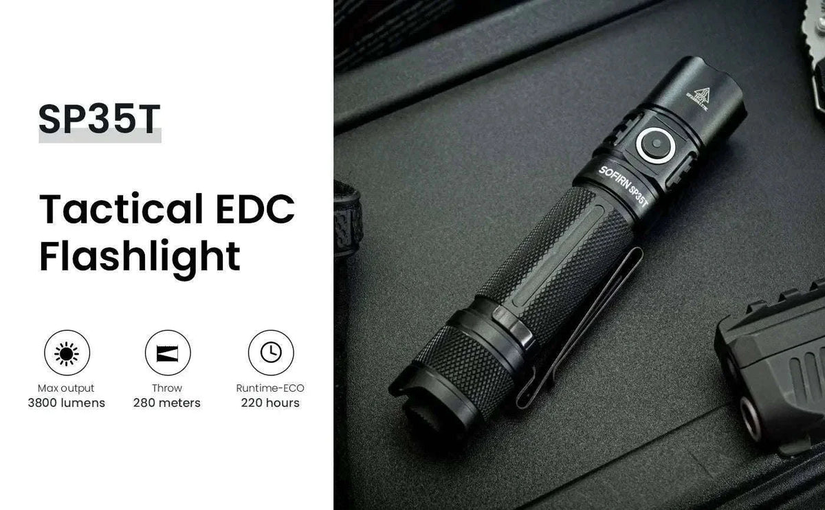 3800lm Tactical LED Flashlight USB-C Rechargeable-6000K-6500K / 6000K-6500K / United States