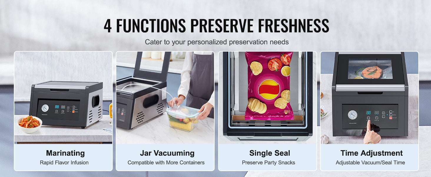 380W Chamber Vacuum Sealer with 11.5in Seal Bar for Wet Foods-380W / United States