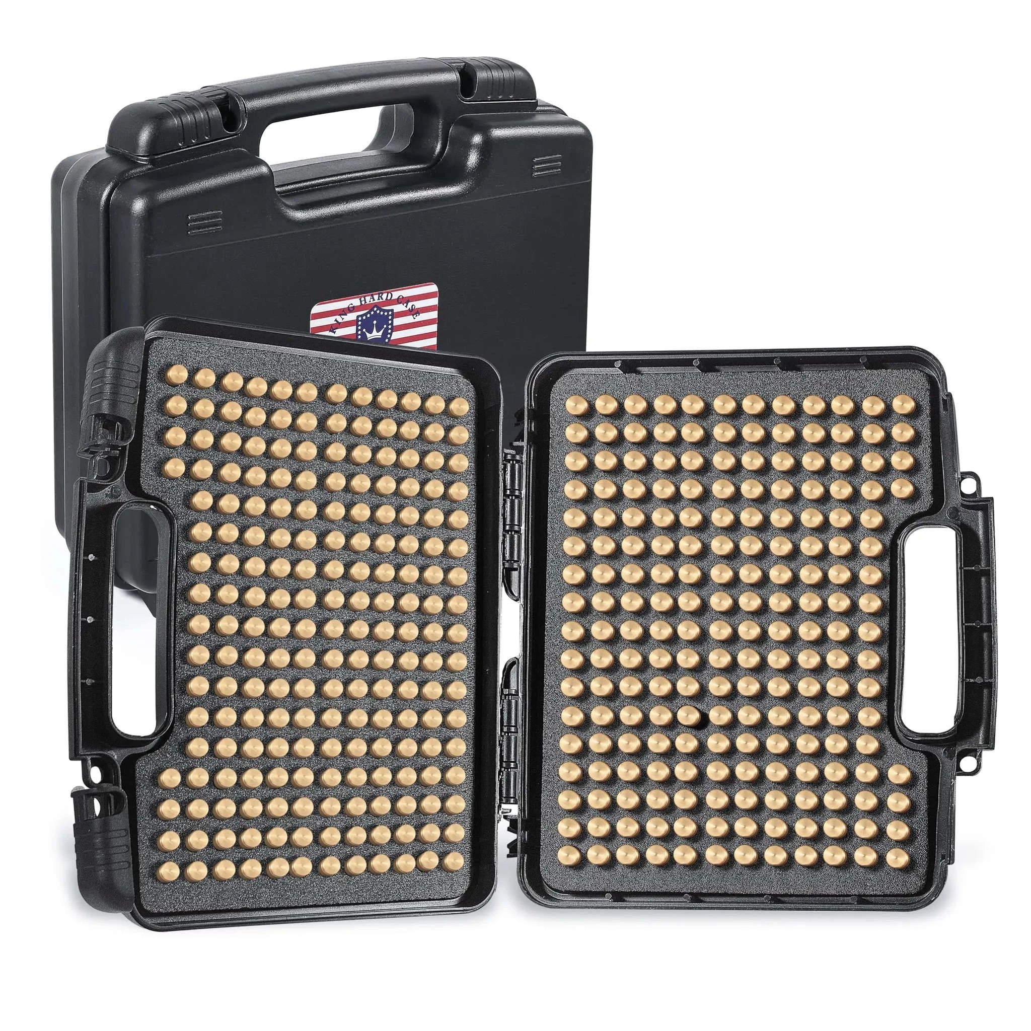 390Round 9mm Ammo Storage Case Travel Safe/Mil Spec/Waterproof Ammo Box-for 9x19mm Parabellum/9mm Luger 380ACP/ 38 S&W,W, 356 TS-Black / United States