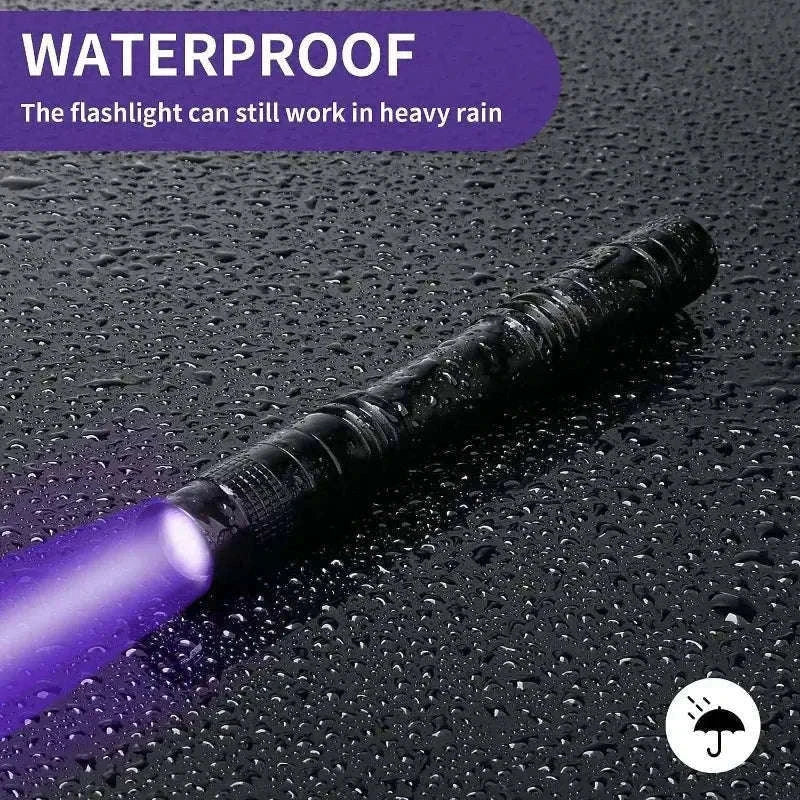 395nm UV Flashlight for Stains, Scorpions and Hidden Traces-Short-8PCS