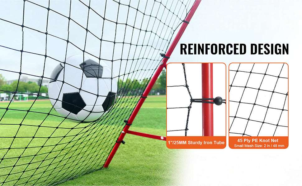 39x39FT Soccer Rebounder Net with Adjustable Angles & Foldable Design-39X39FT / CZECH REPUBLIC