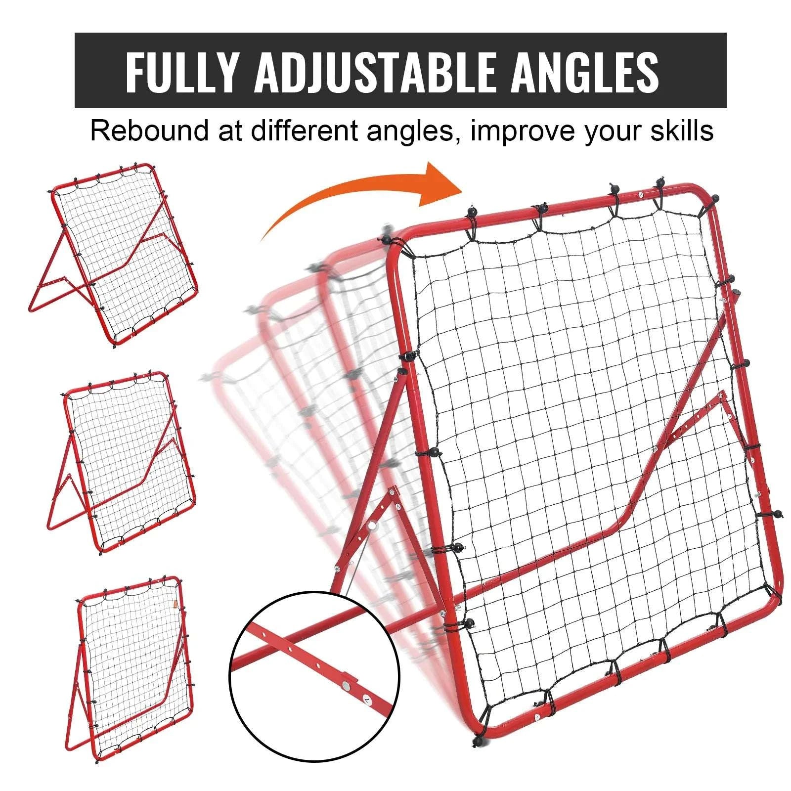 39x39FT Soccer Rebounder Net with Adjustable Angles & Foldable Design-39X39FT / CZECH REPUBLIC