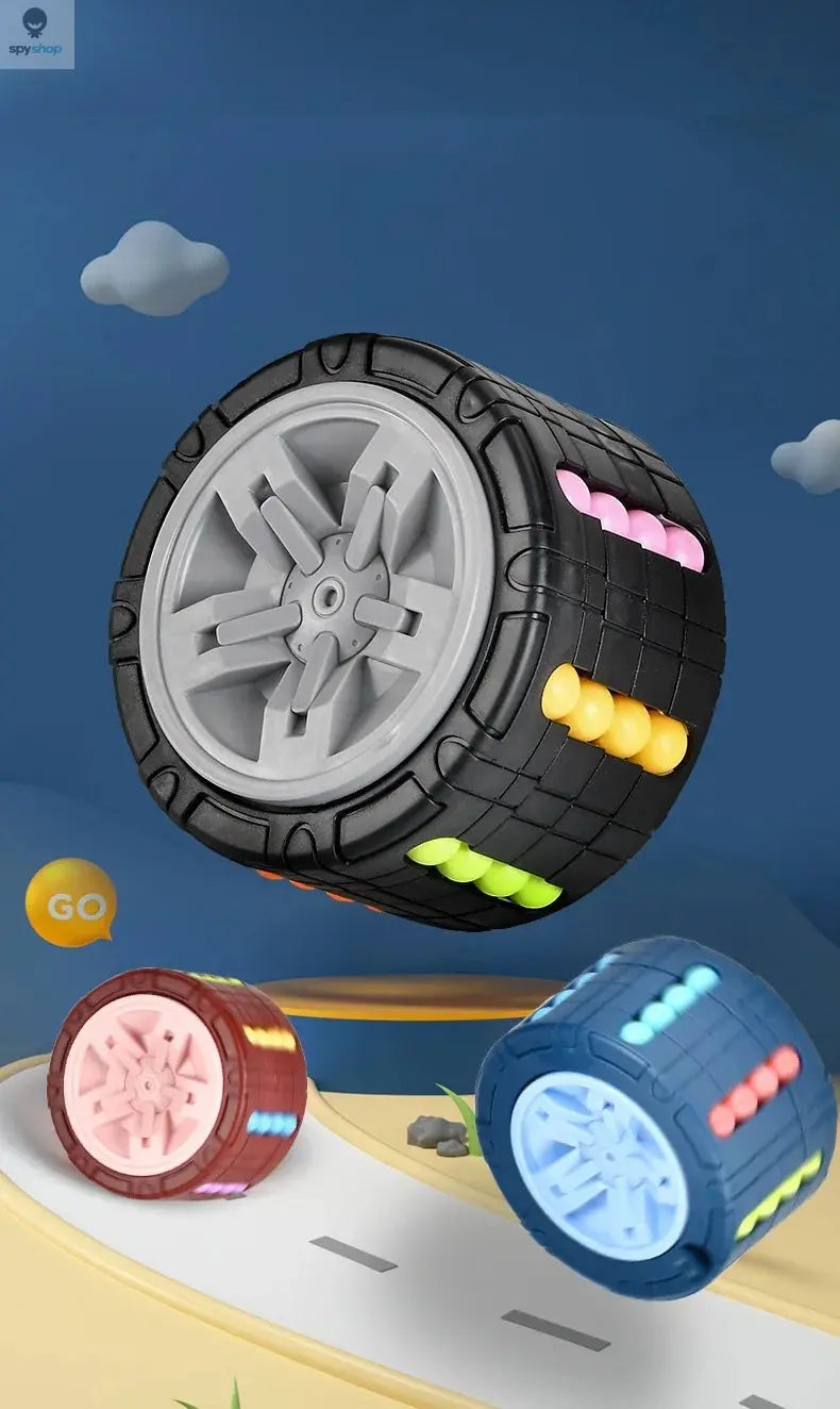 3D Cylinder Cube Toy Magical Bean Gyro Rotate Slide Puzzle Games Relieve Stress Children Educational Montessori Infant Toys Gift Spy-shop.com