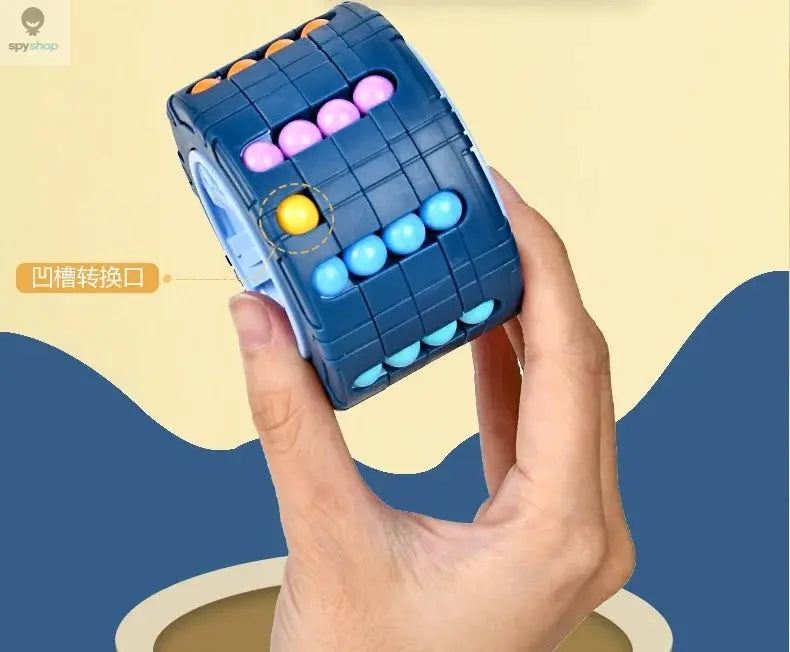 3D Cylinder Cube Toy Magical Bean Gyro Rotate Slide Puzzle Games Relieve Stress Children Educational Montessori Infant Toys Gift Spy-shop.com