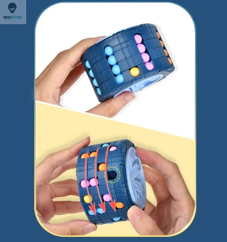 3D Cylinder Cube Toy Magical Bean Gyro Rotate Slide Puzzle Games Relieve Stress Children Educational Montessori Infant Toys Gift Spy-shop.com