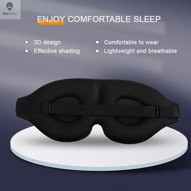 3D Eye Mask Adjustable Suitable for Men and Women with No Pressure on the Eyes Breathable and Light Blocking Eye Mask Black