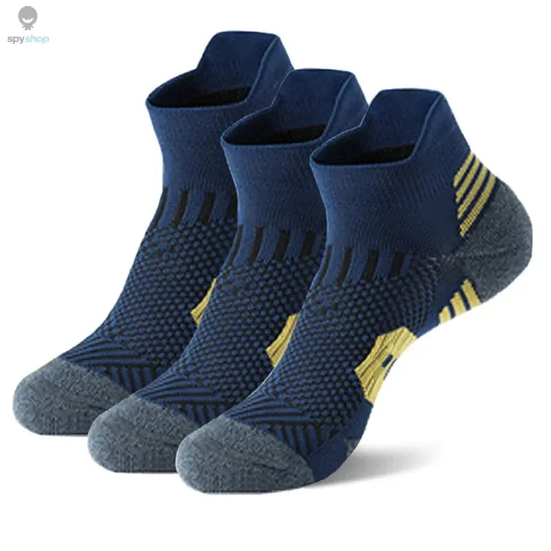 3Pair Professional Fitness Sports Socks Towel Bottom Non-Slip Running Socks Men Women Short Quick-Drying Basketball Training Sox
