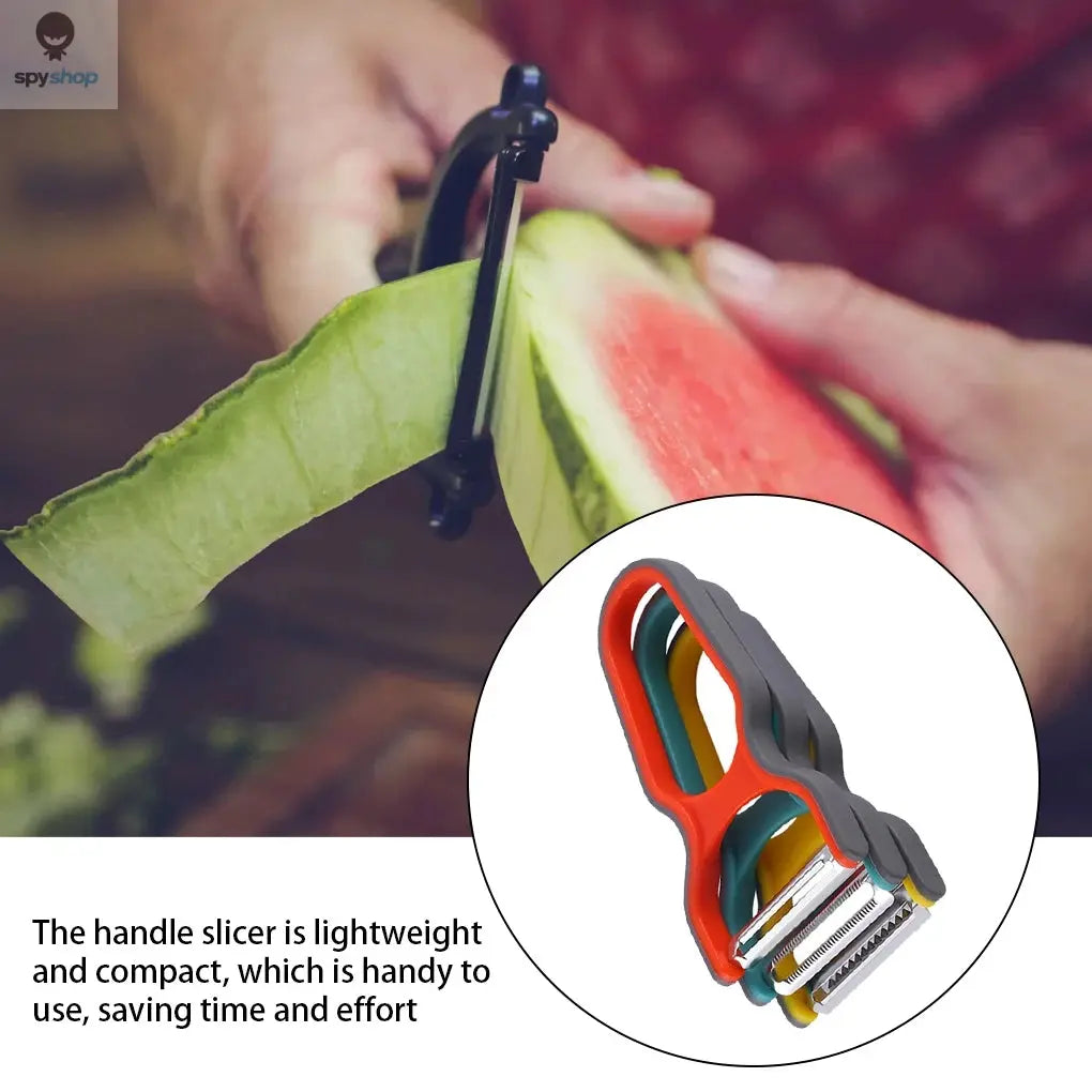 3Pcs Stainless Steel Multi-function Potato Peeler Fruit Vegetable Chopper Mini Spud Slicer Grater Set Random Color Kitchen Tools Spy-shop.com