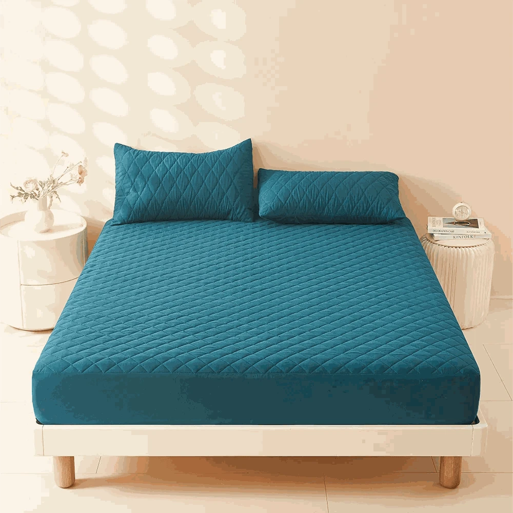 3D Air Fabric Waterproof Mattress Protector, Cool Sleep Shield-Dark Green / 140x200x30cm