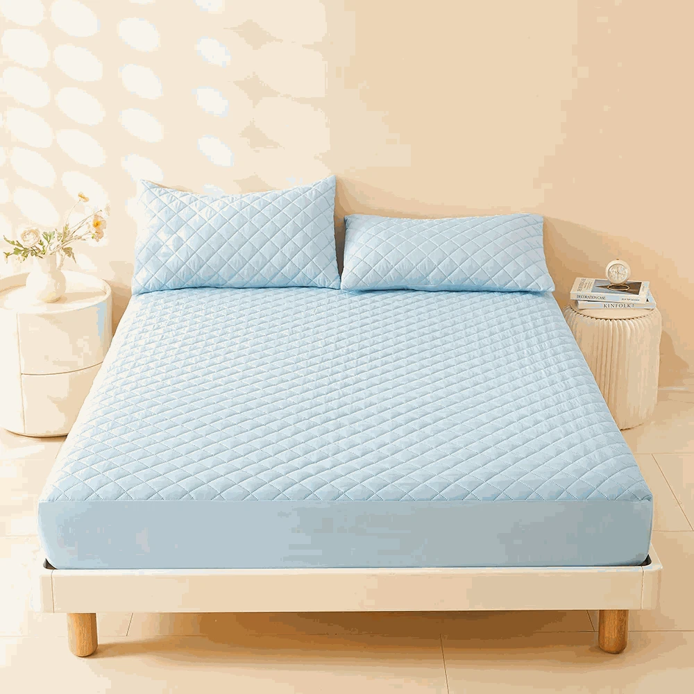 3D Air Fabric Waterproof Mattress Protector-Dark Green / 140x200x30cm