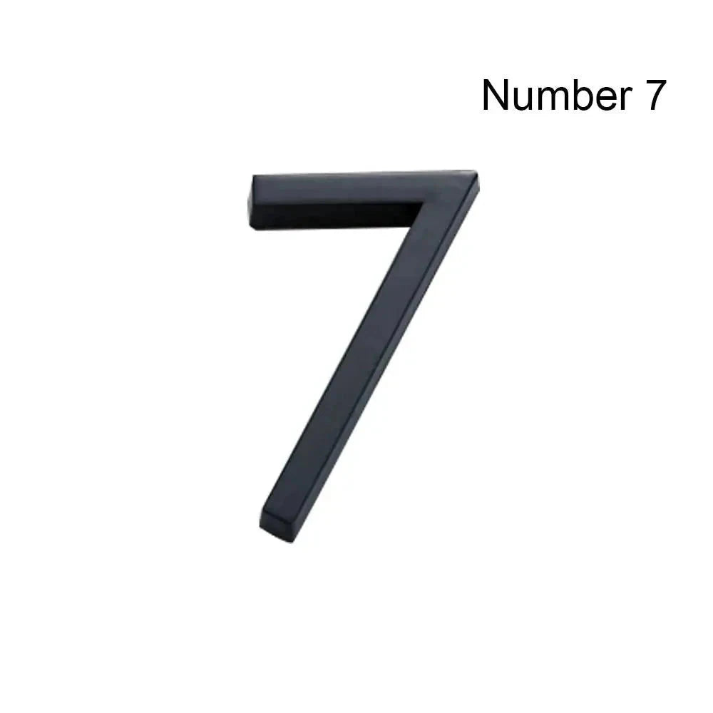 3D Black Acrylic House Number Tag for Modern Curb Appeal-Number 3