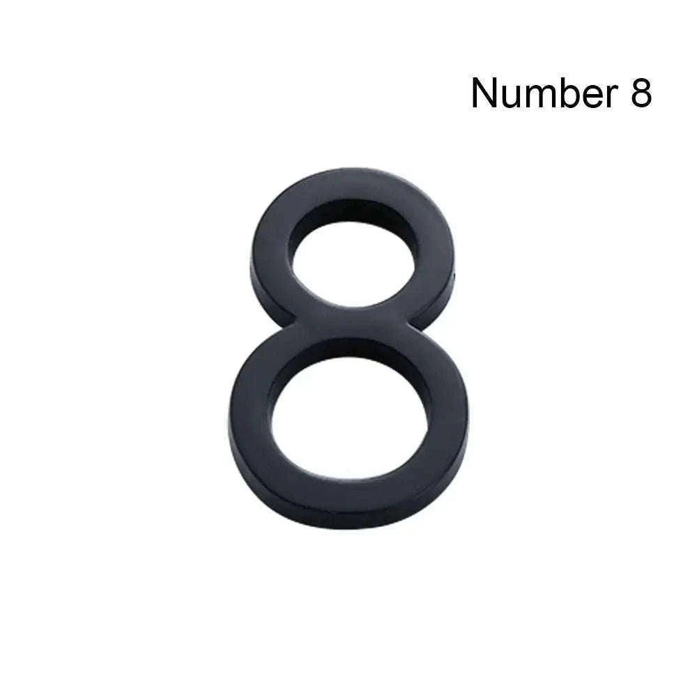 3D Black Acrylic House Number Tag for Modern Curb Appeal-Number 3