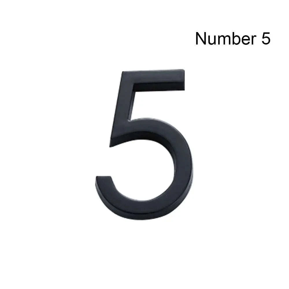3D Black Acrylic House Number Tag-Number 3