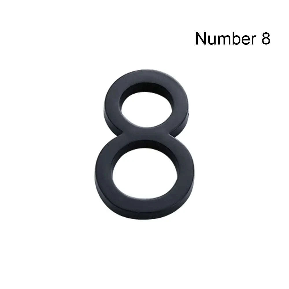 3D Black Acrylic House Number Tag-Number 3