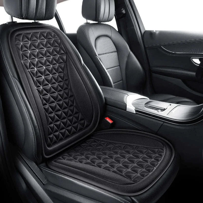 3D Breathable Car Seat Cushion Cover-Black front pad 1pc