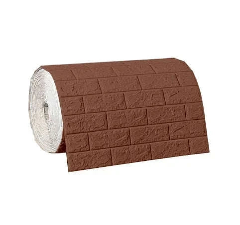 3D Brick Wall Sticker Wallpaper Roll-ash / 70CMX10M